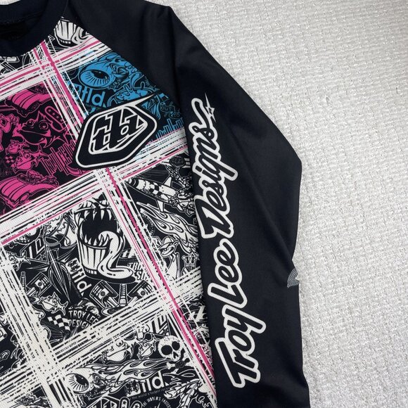 VTG Y2K Rare Troy Lee Designs AOP Graphic Print Jersey Dirt Bike Motocross Read* - Picture 4 of 16
